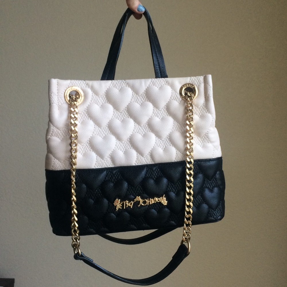 Betsey Johnson Quilted Heart Purse